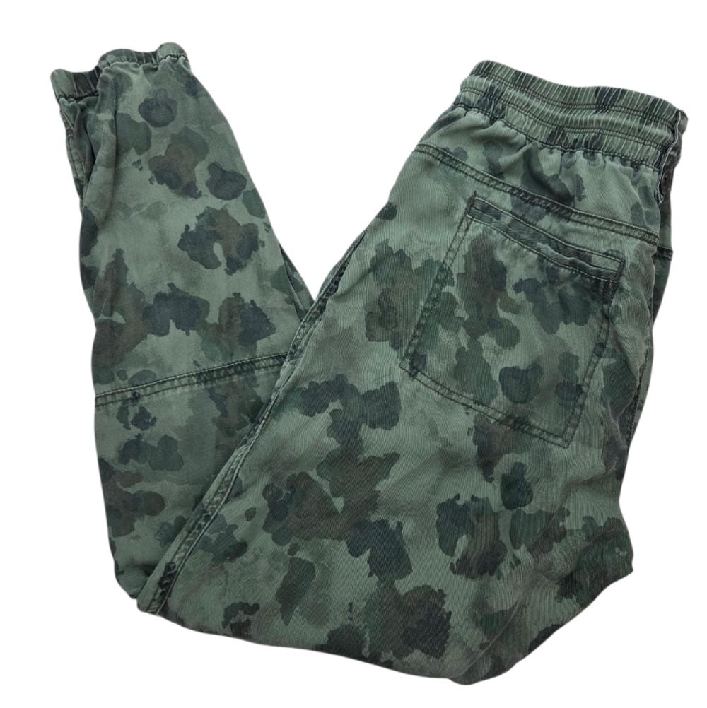 Anthropologie Green Track Pants with Relaxed Fit